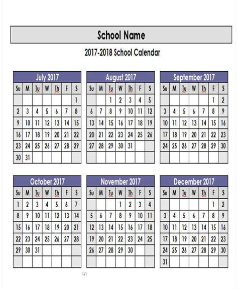 Academic Calendar .